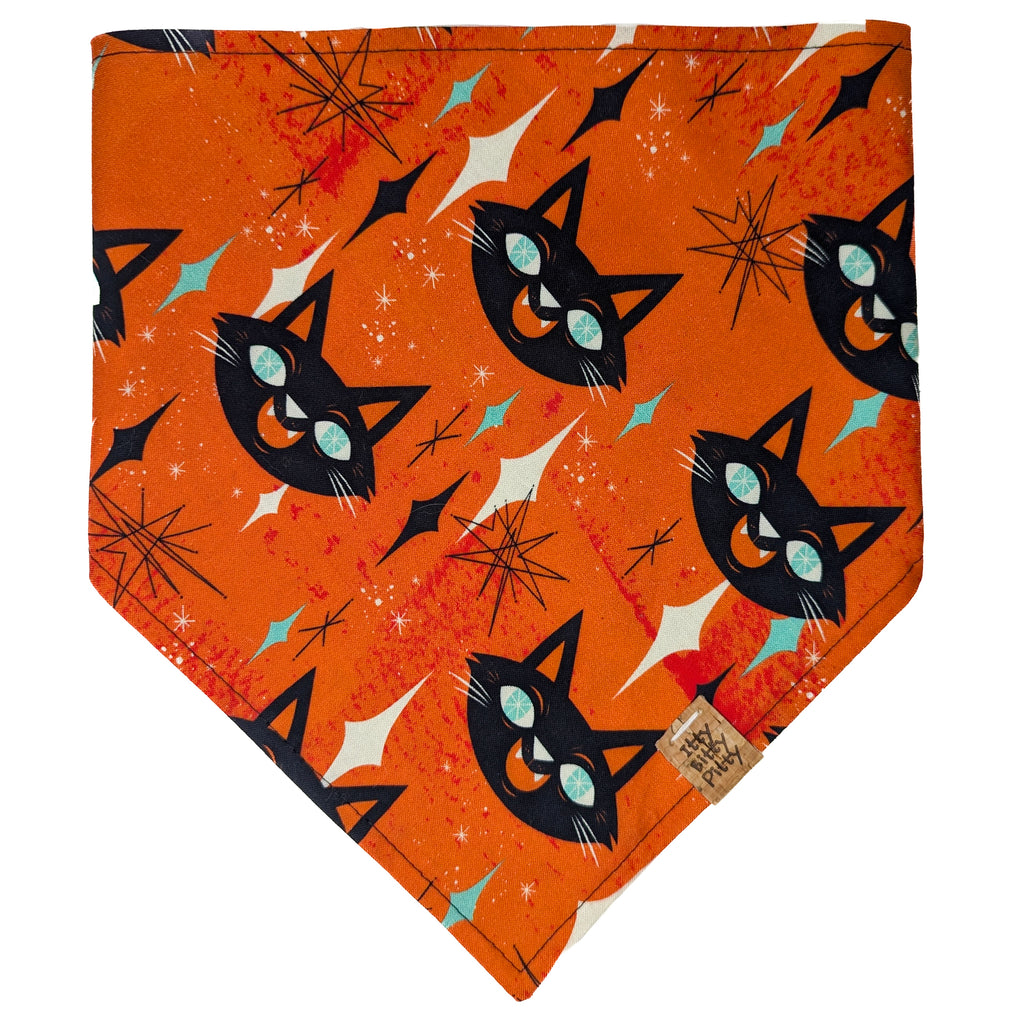 Black Cat Face Pet Bandana