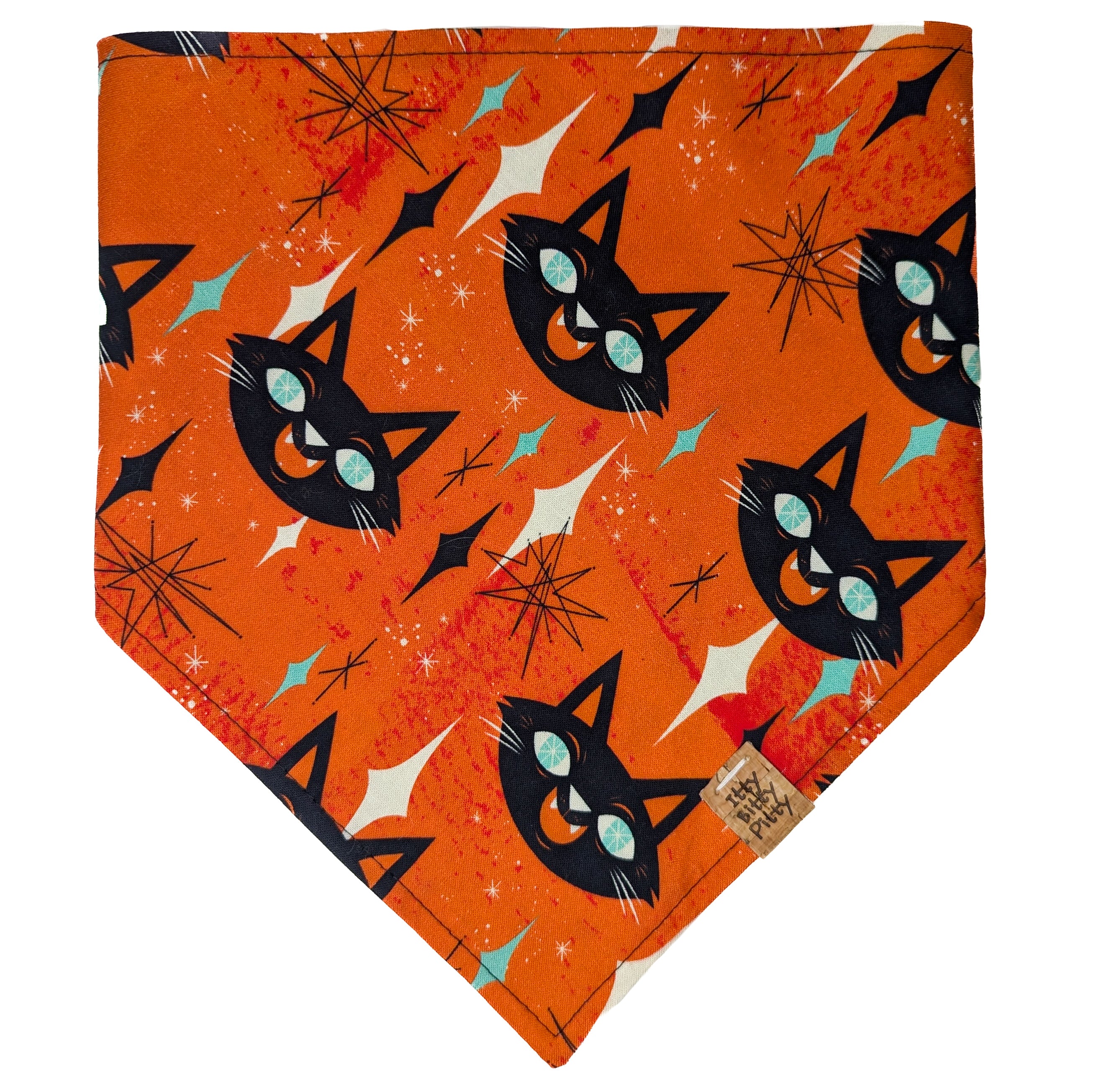 Black Cat Face Pet Bandana