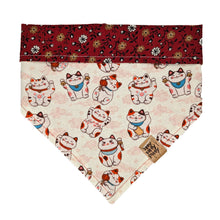 Load image into Gallery viewer, Lucky Cat Pet Bandana
