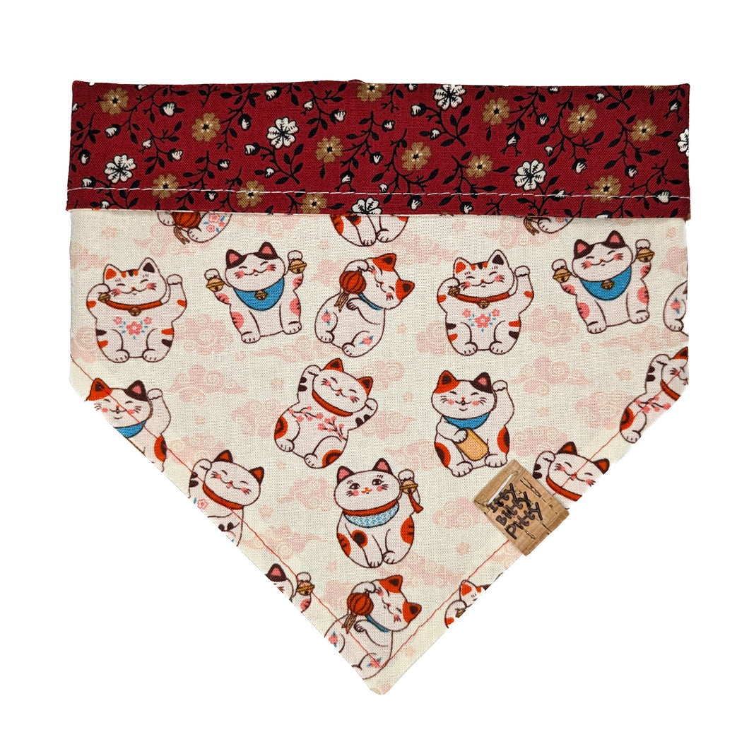 Lucky Cat Pet Bandana