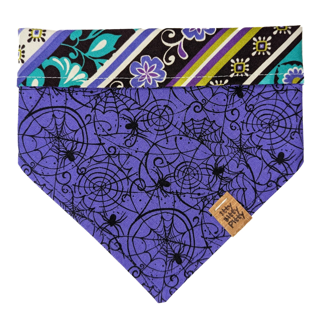 Purple Spiderweb Pet Bandana
