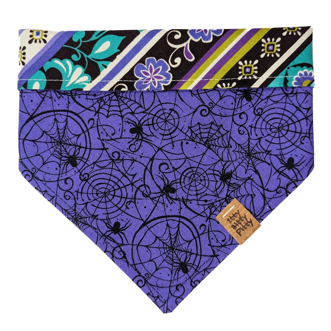 Purple Spiderweb Pet Bandana