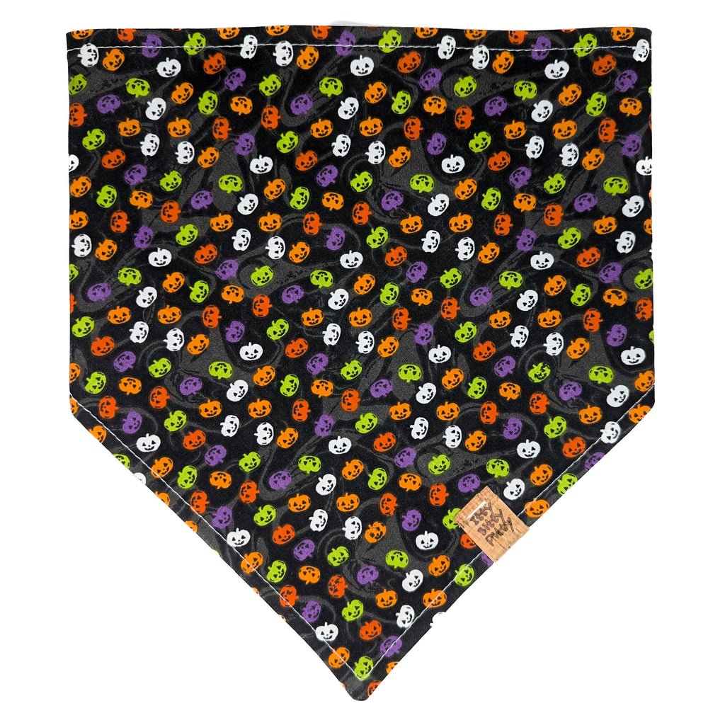 Multi-Color Mini Jack-O-Lantern Pet Bandana