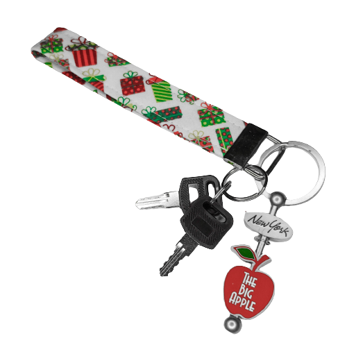 Christmas Presents Wristlet Keychain