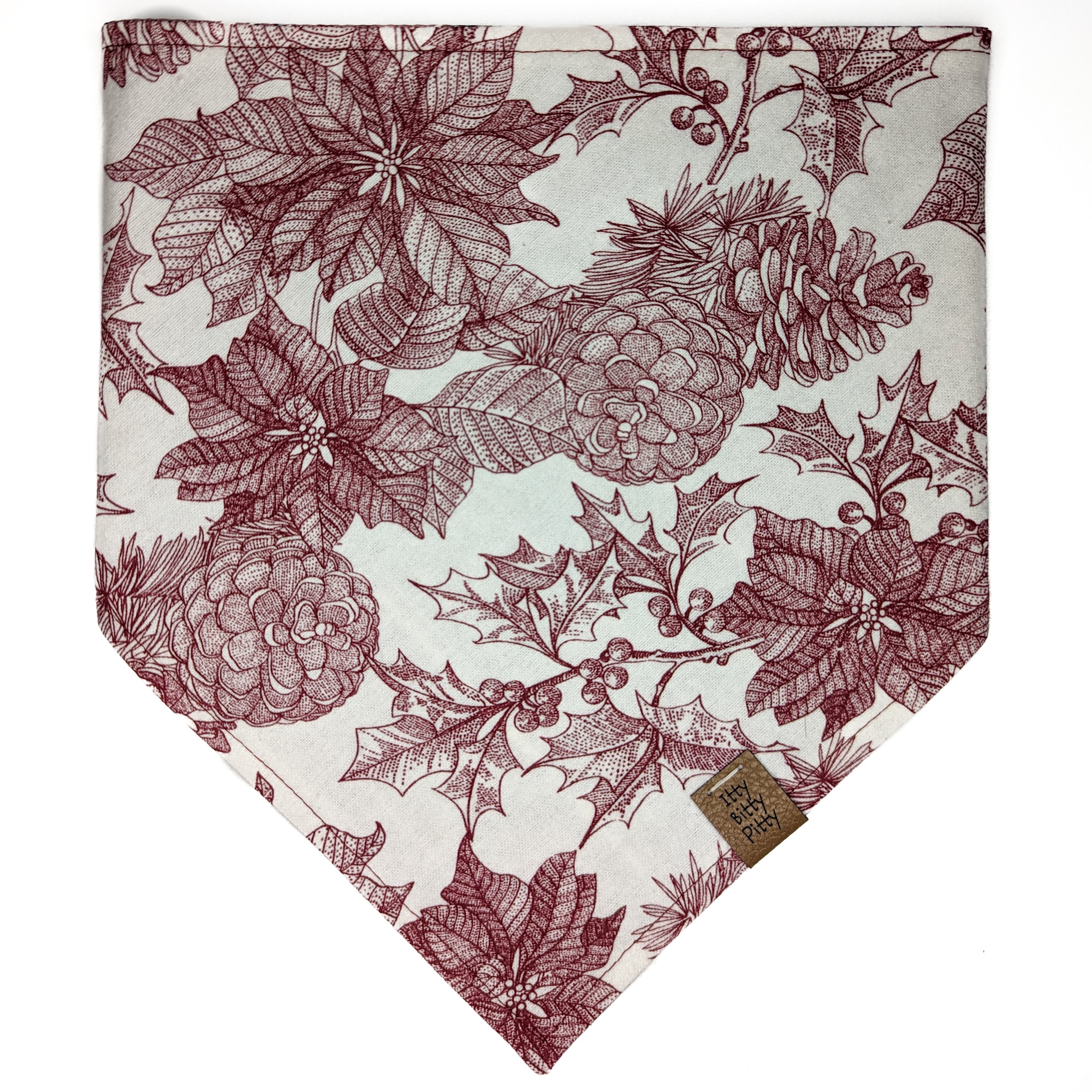 Burgundy Holiday Pet Bandana