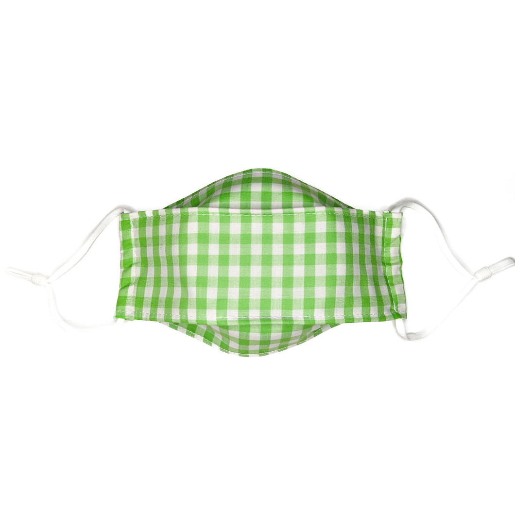 Green Plaid Face Mask