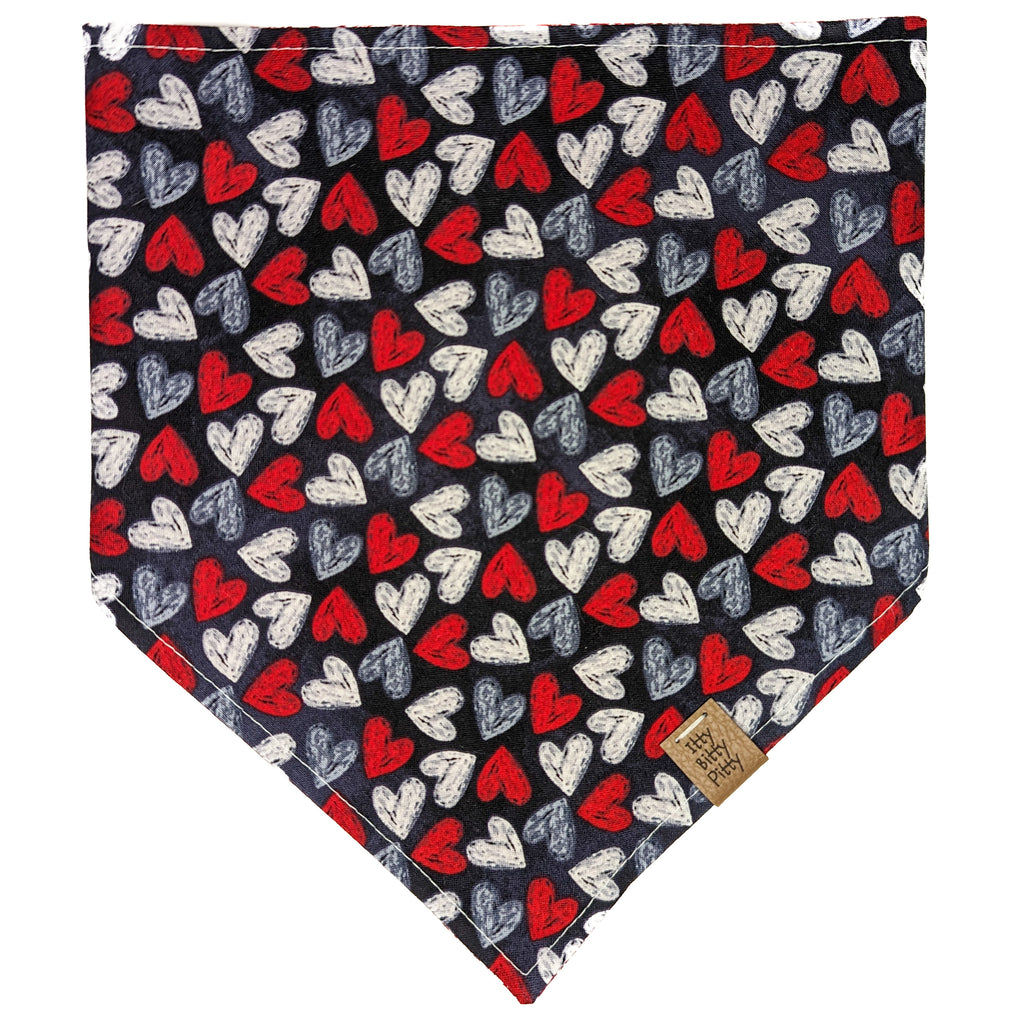 Chalkboard Hearts Pet Bandana