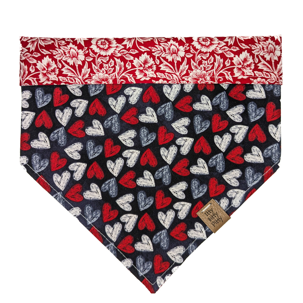 Chalkboard Hearts Pet Bandana