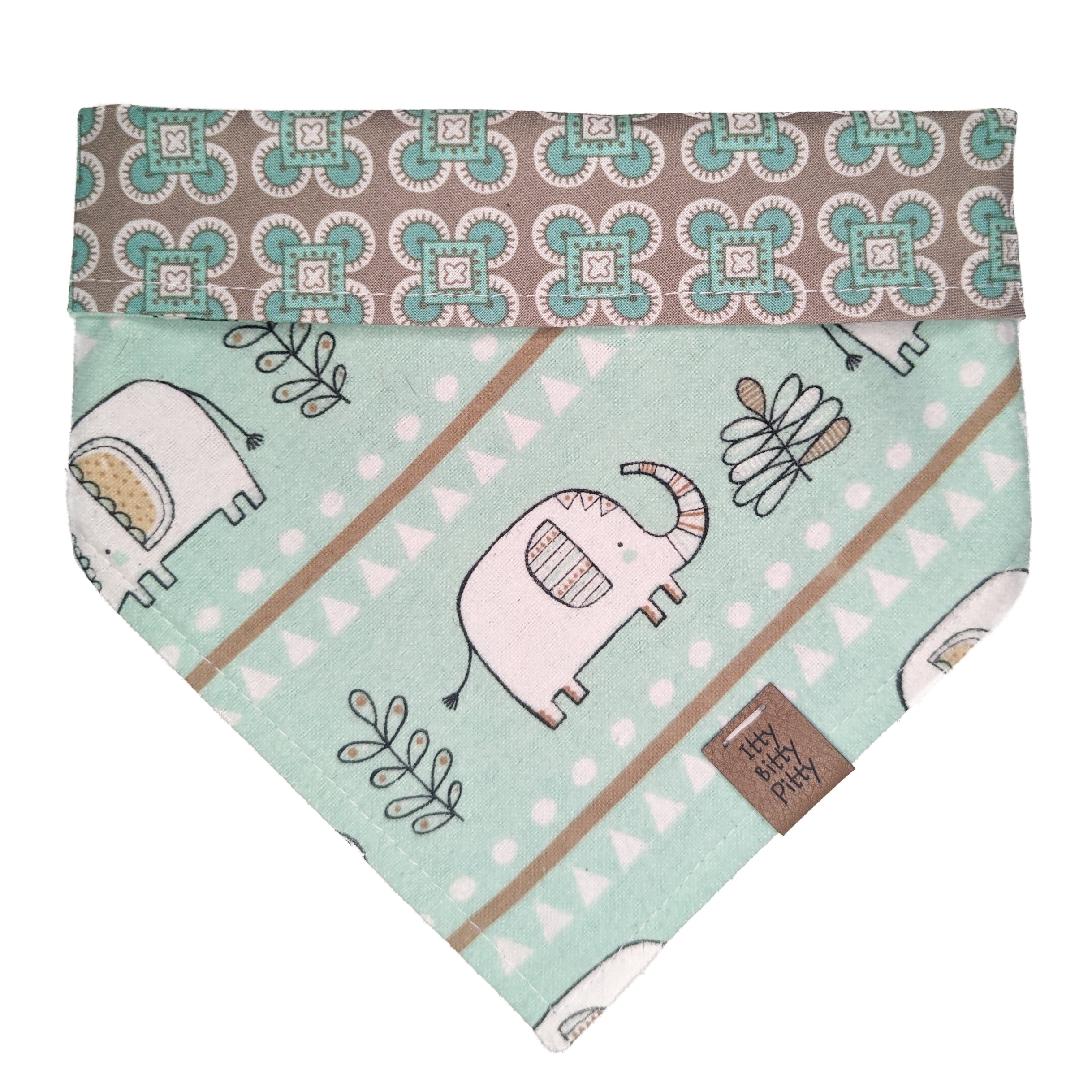 Sea Green Elephant Pet Bandana