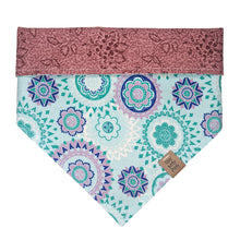 Load image into Gallery viewer, Aqua Mandala Pet Bandana
