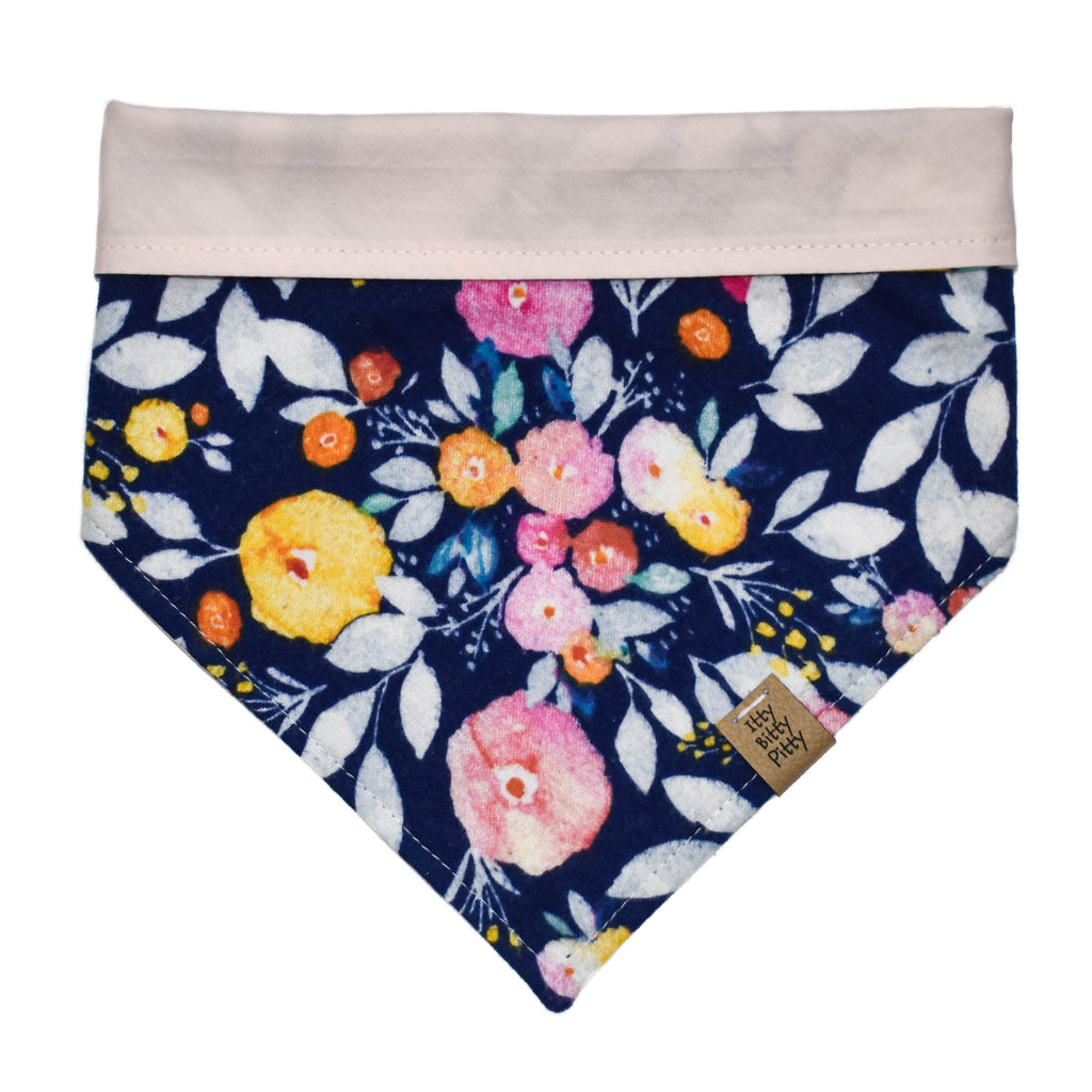 Navy Floral Pet Bandana