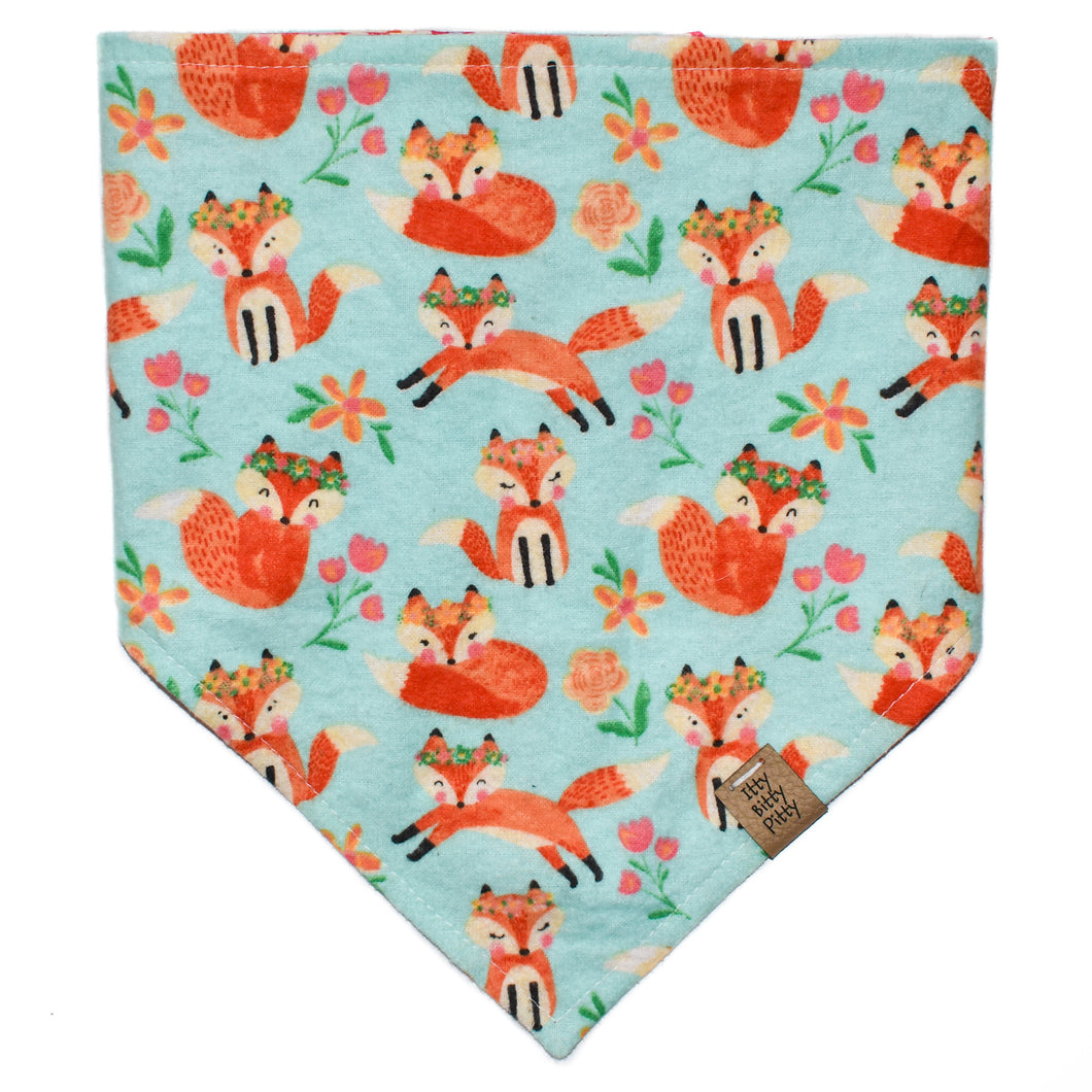 Floral Crown Fox Pet Bandana