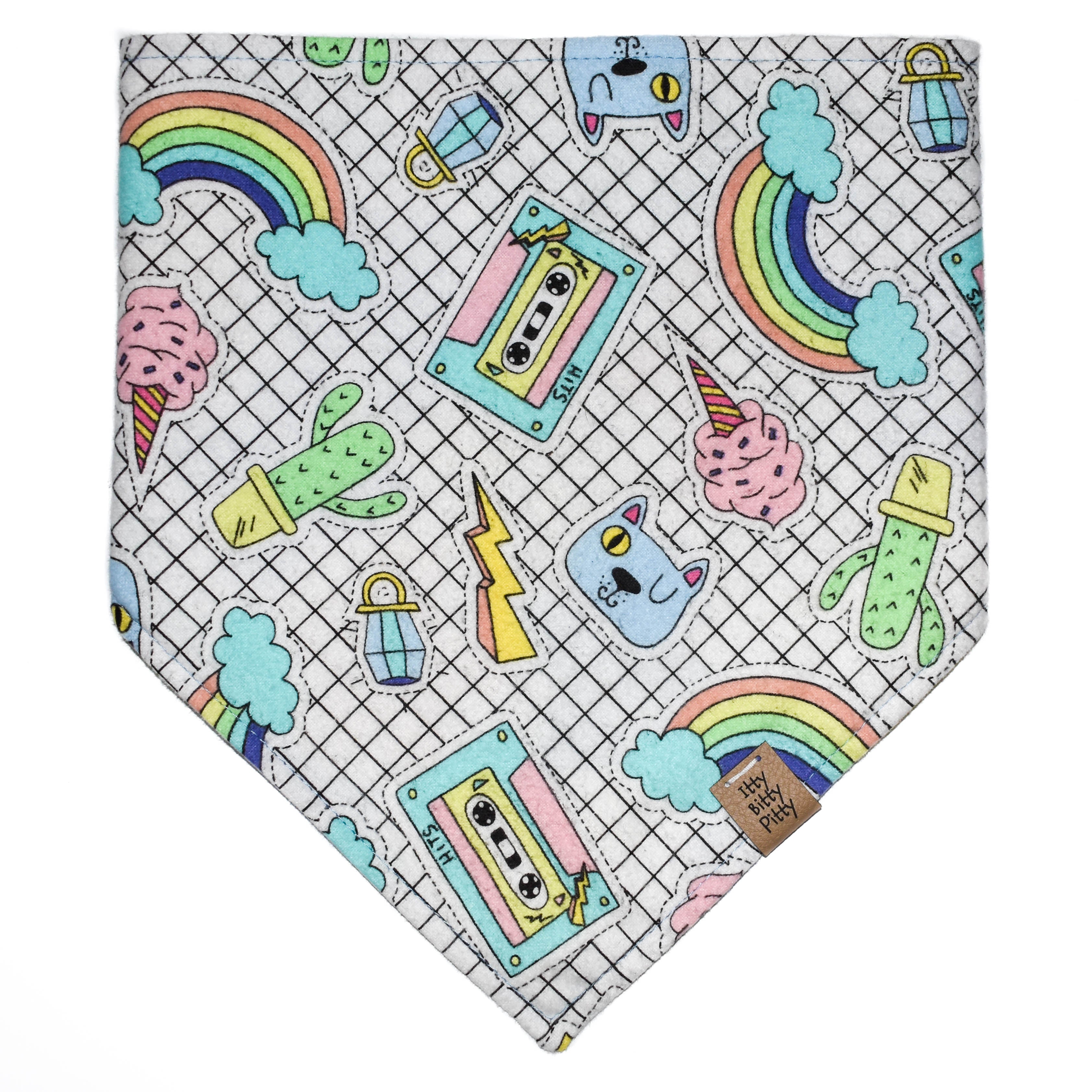 Retro Stickers Pet Bandana