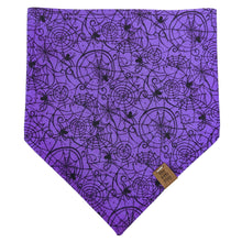 Load image into Gallery viewer, Purple Spiderweb Pet Bandana
