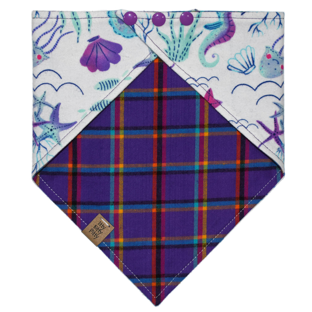 Purple Sea Creatures Pet Bandana