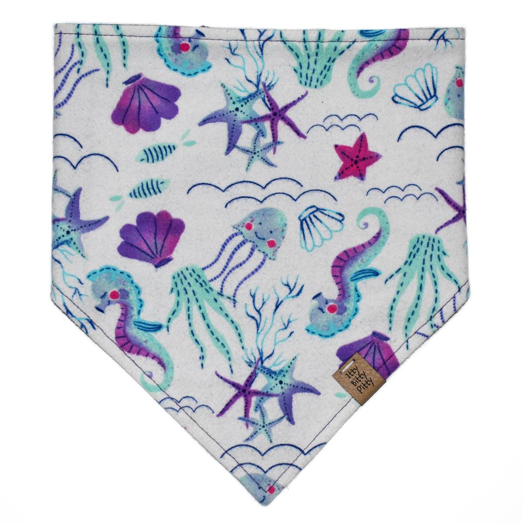Purple Sea Creatures Pet Bandana