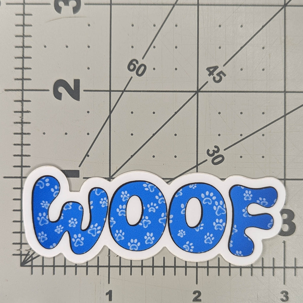 Woof Sticker