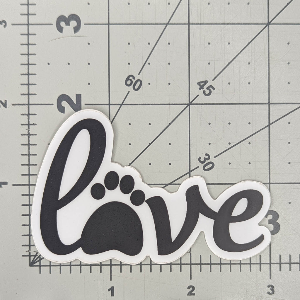 Love Paw Print Sticker