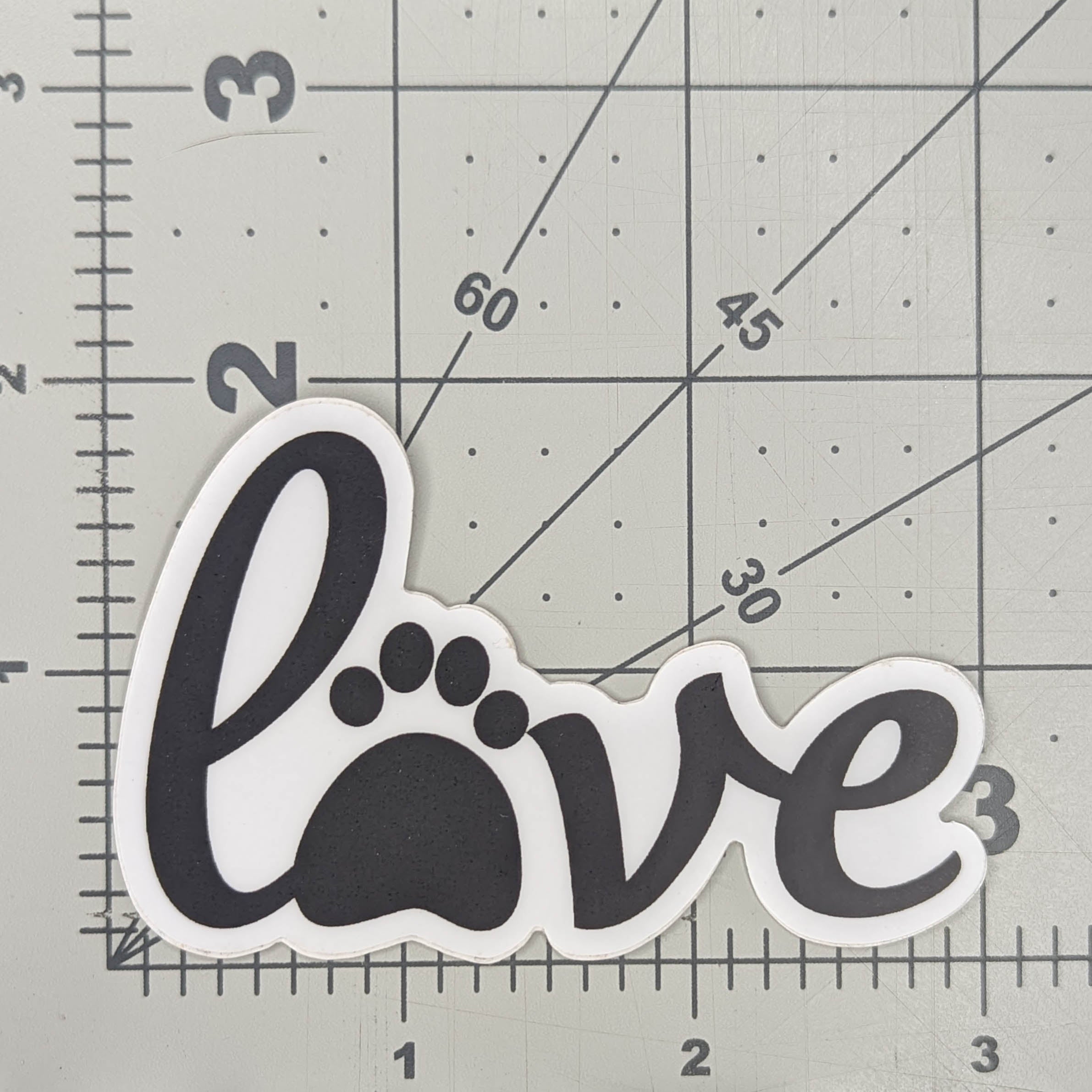 Love Paw Print Sticker