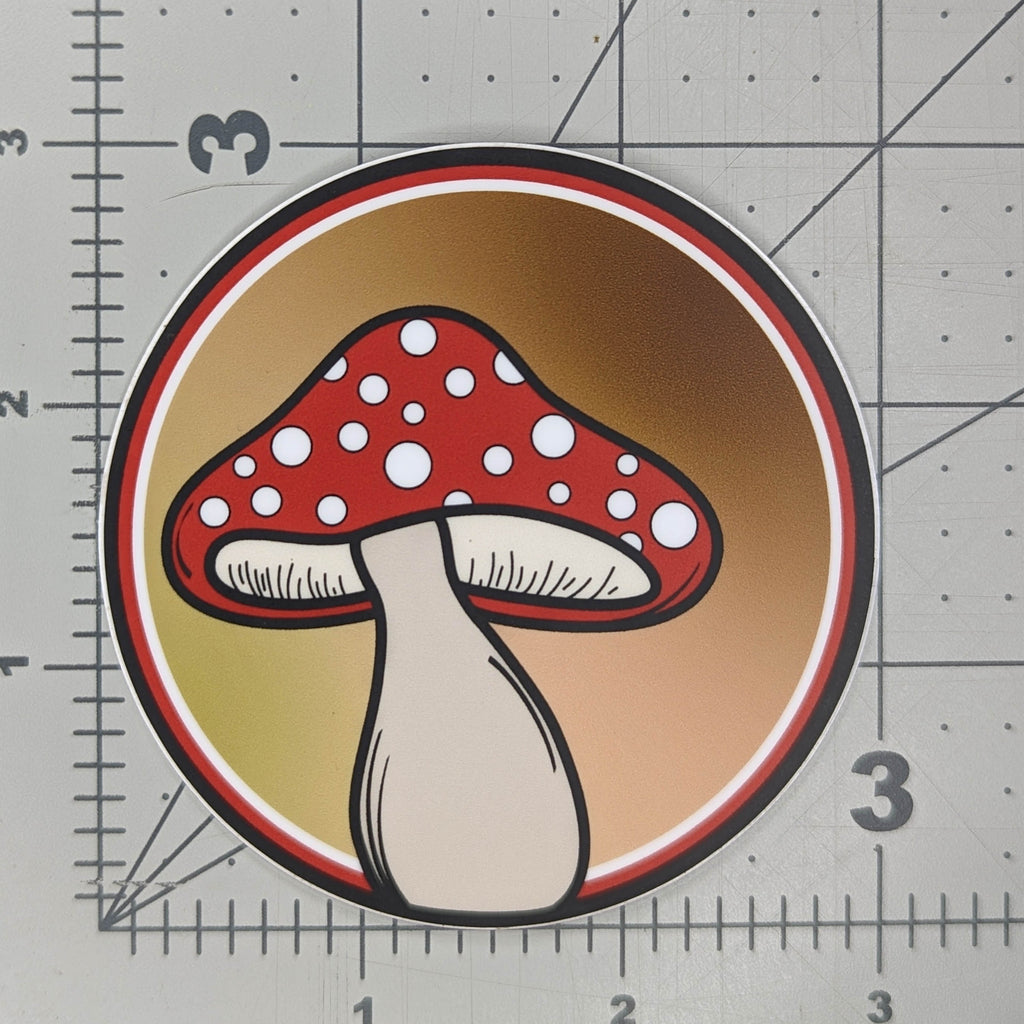 Matte Single Mushroom Sticker