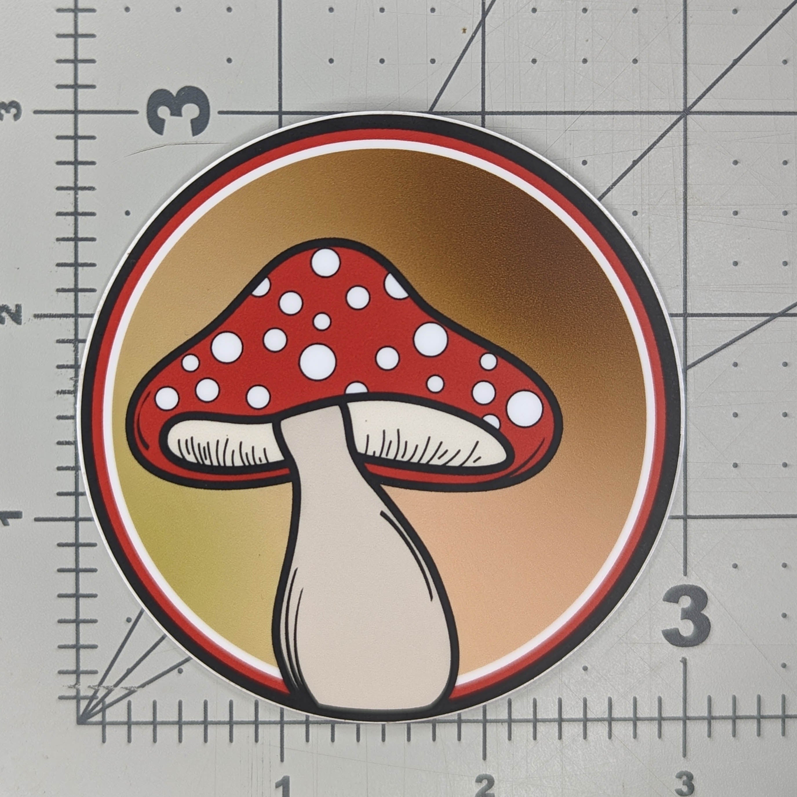 Matte Single Mushroom Sticker