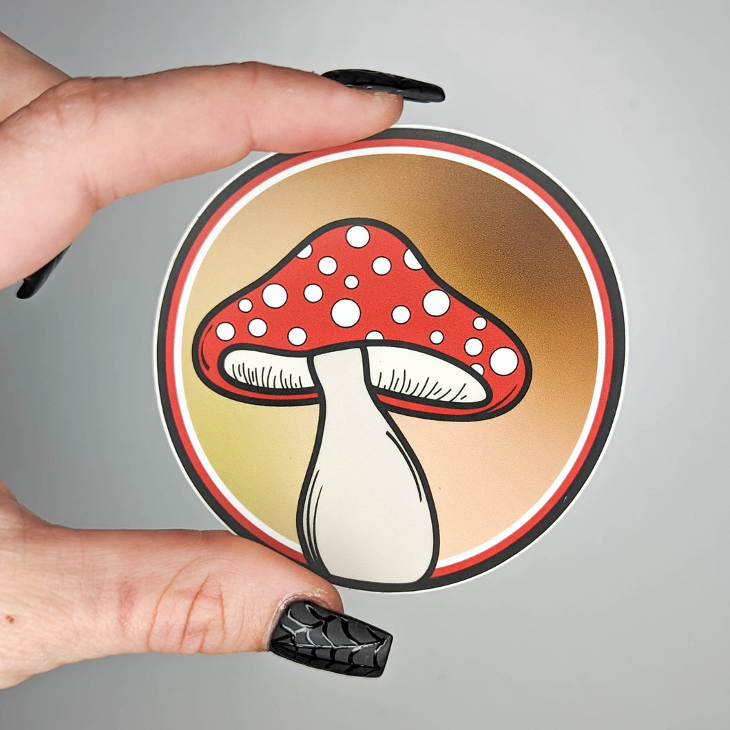 Matte Single Mushroom Sticker