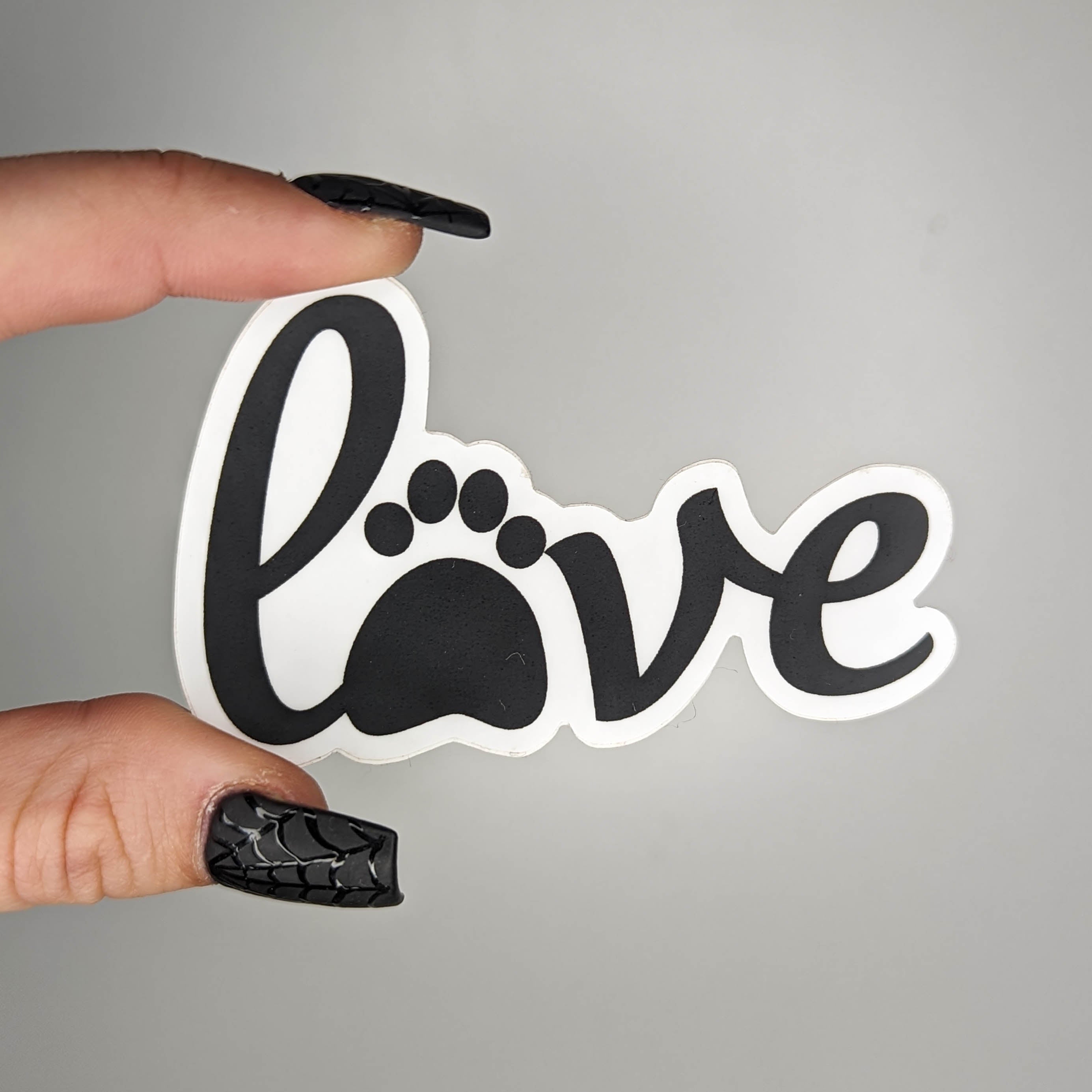 Love Paw Print Sticker
