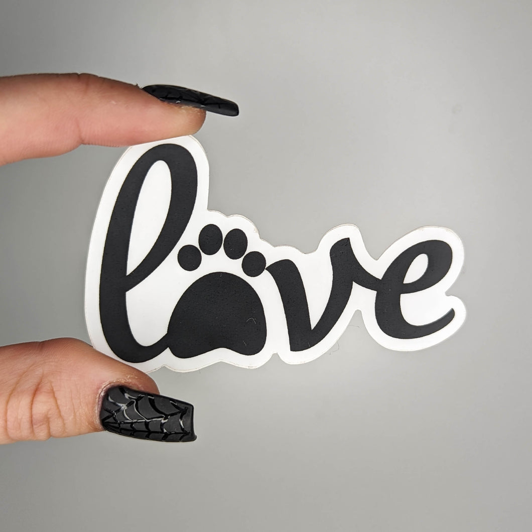 Love Pawprint Sticker